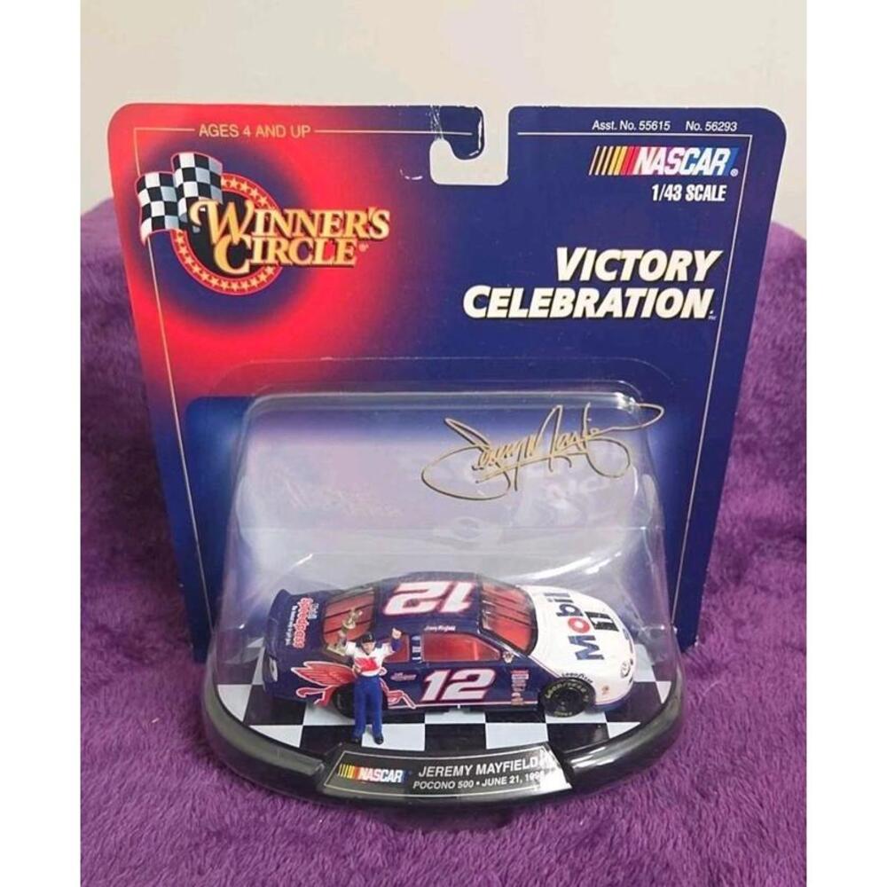 Jeremy Mayfield #12 Mobil 1 Winners Circle 1:43 Die Cast Victory Celebration New